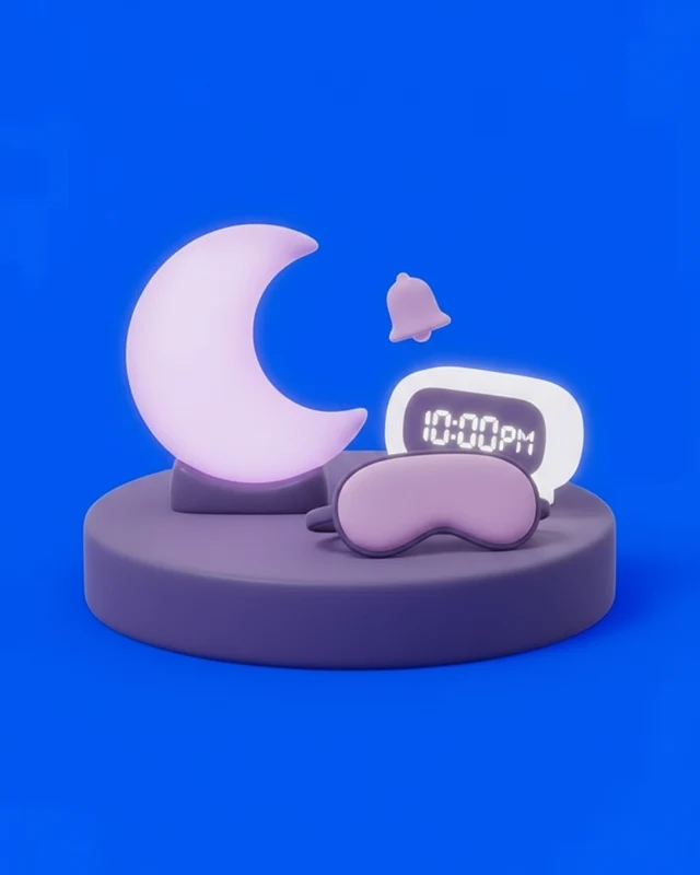 a heads-up an hour before bed